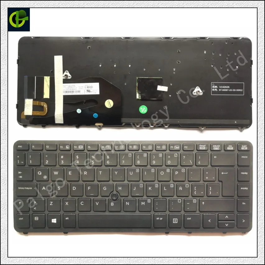 Испанский клавиатура с подсветкой для HP EliteBook 840 G1 G2 850 855 ZBook 14 ноутбук SP Латинской