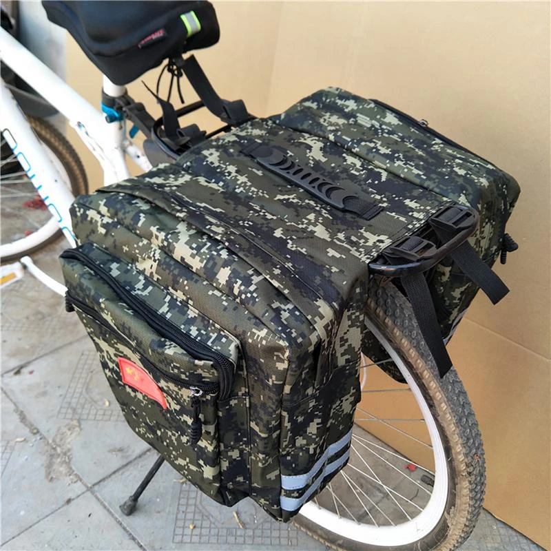 Outdoor Bike Bicycle Cycling Rear Seat Double Panniers Bag Trunk Rack Pack