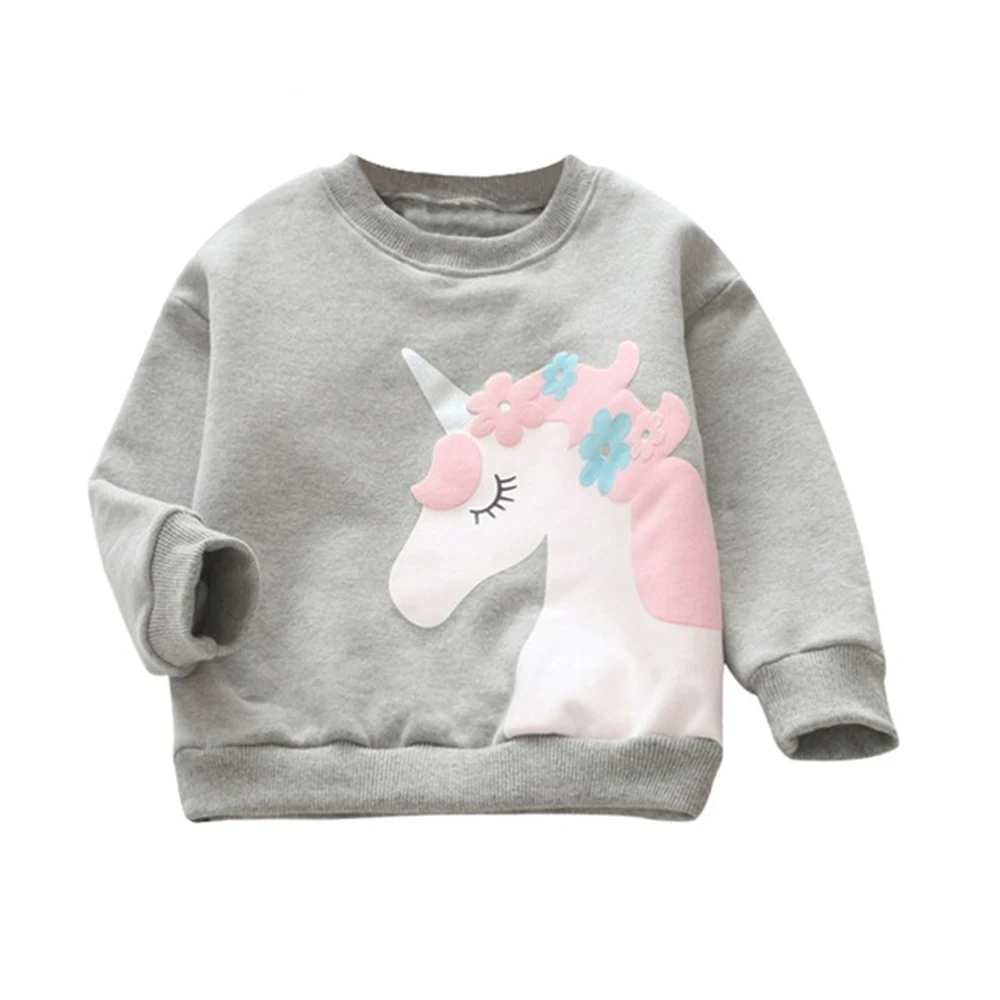 Ilovethepersonwhohatesme Vente Babyinstar 19 Bebe Filles Sweat A Manches Longues De Bande Dessinee Mignon Licornes Motif Enfant Enfants Hoodies Casual T Chemises Pas Cher En Ligne