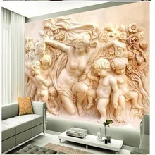 Beibehang papel де parede, пользовательские фото обои 3D стереоскопический дом ангел Купидон 3D Настенные обои ТВ обои для стен 3 d