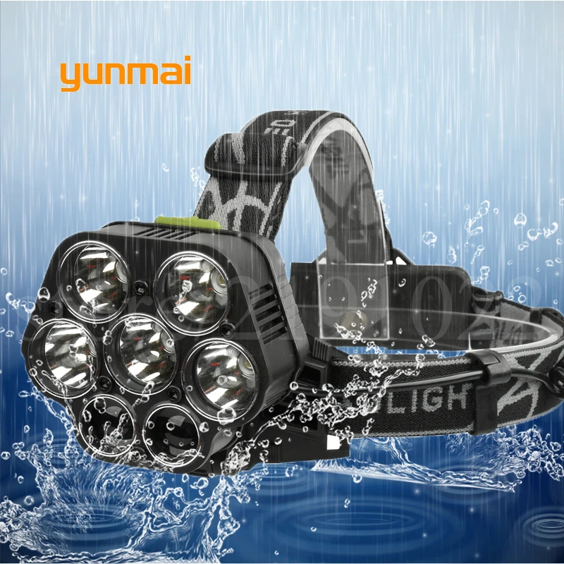Yunmai USB 20000LM 5 * Новый xml T6 + 2XPE налобный фонарь осветительный для рыбалки аккумулятор