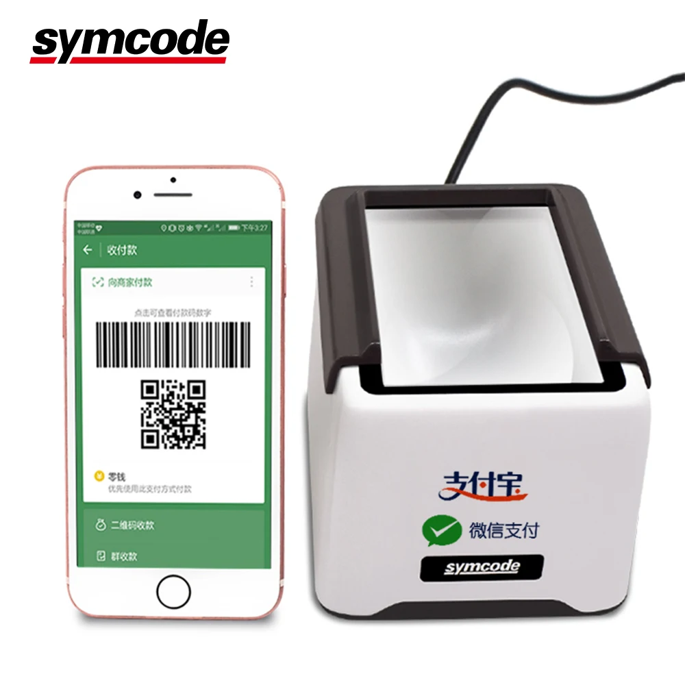 Настольный 1D 2D сканер штрих-кодов, Symcode 1D 2D Платформа USB проводной считыватель штрих-кодов, работа на экране кодов для Мобильных Платежей