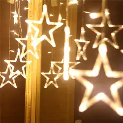 М 2 м гирлянсветодио дный светодиодные шторы сказочные огни звезда сосулька Гирлянда Свет рождественские украшения для дома Наружное