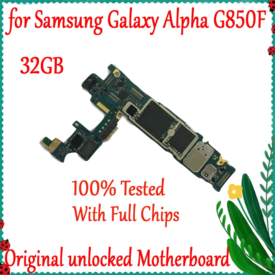 Материнская плата 32 ГБ для Samsung Galaxy Alpha G850F с полными чипами оригинальная