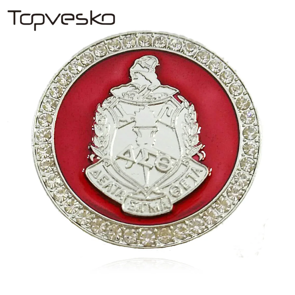 

Drop Ship 3D Red Epoxy Color Shield Pin Delta Sigma Theta