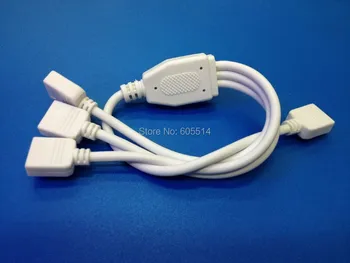 

[Seven Neon]Free Shipping 50pcs led strip connector cable,one to three 5050 LED SMD RGB Strip spliter