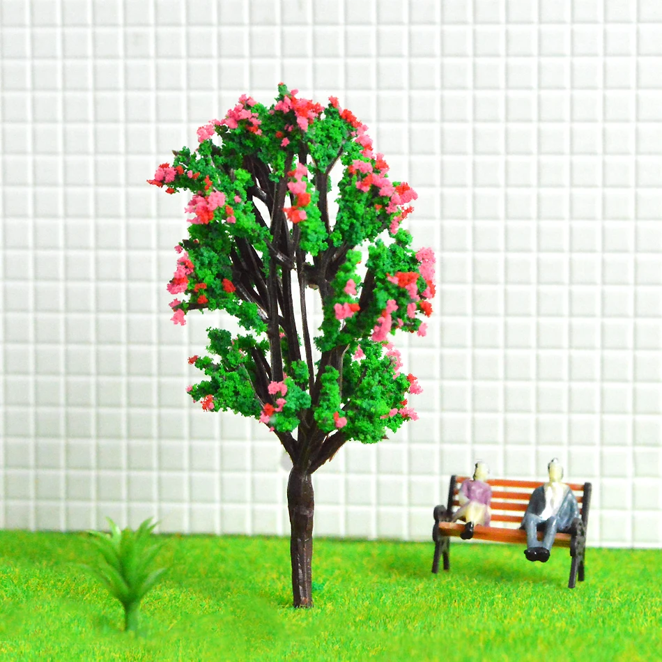 

50pcs Model Flower Tree Sand Table Building Model Tree Sand Table Model Scene Finished Tree Diy Making Material Landscape