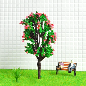 

50pcs Model Flower Tree Sand Table Building Model Tree Sand Table Model Scene Finished Tree Diy Making Material Landscape