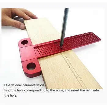 

Aluminum Precision Woodworking T 160mm Carpenter Marking Rule Measuring Tool for Woodworking Speed Square Angle Protractor