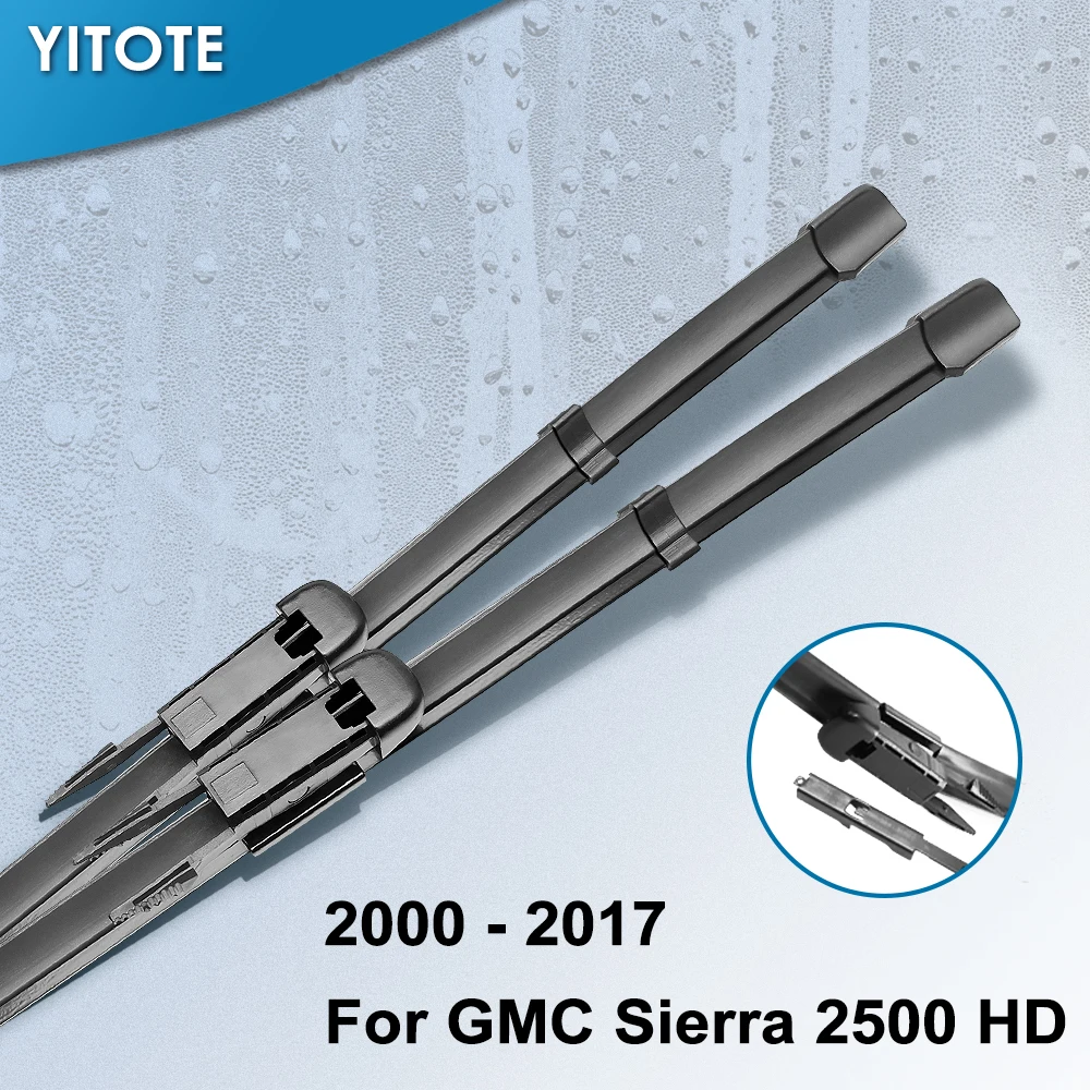 YITOTE Wiper Blades for GMC Sierra 2500 HD 22"&22" Fit Push Button