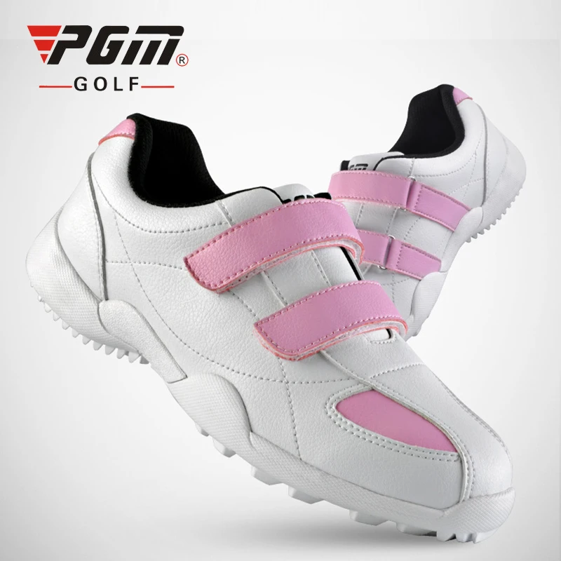 PGM Women's PU Golf Shoes Hook & Loop Golf Sneakers Breathable
