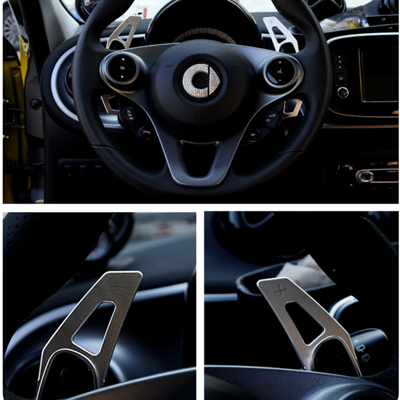 2 шт. сменные лопасти руля из алюминиевого сплава для Mercedes Smart 453 451 Fortwo Forfour