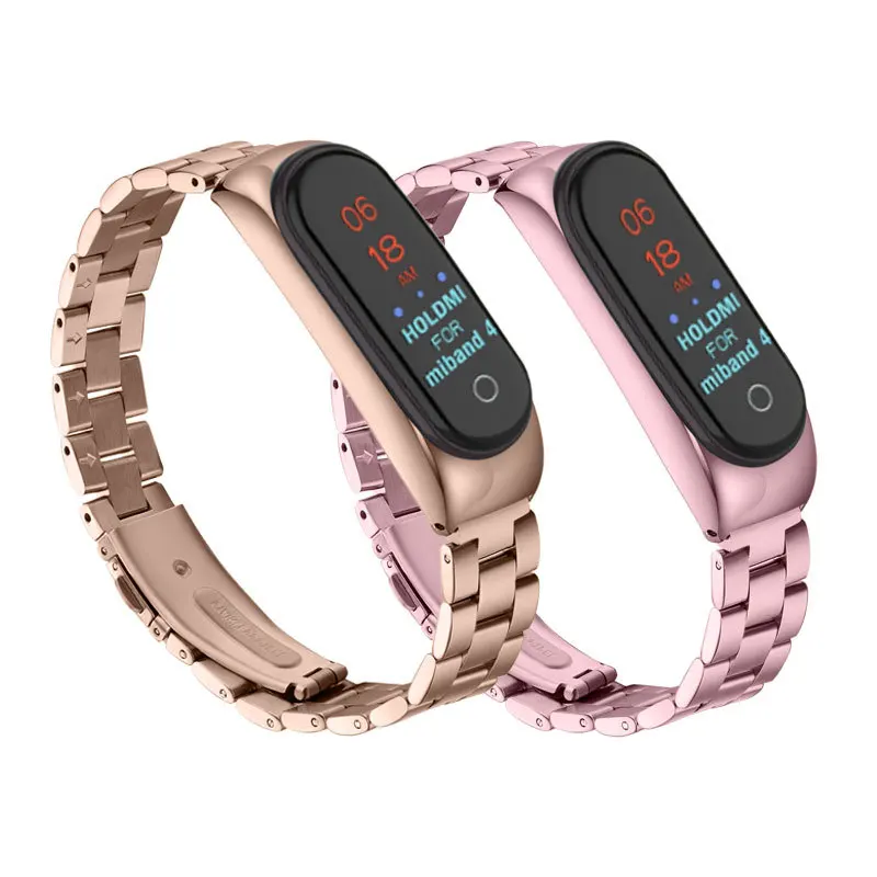 Ремешок на запястье для Xiaomi mi Band 4 ремешок из нержавеющей стали для mi band 4 Смарт носимые аксессуары сменный металлический ремешок