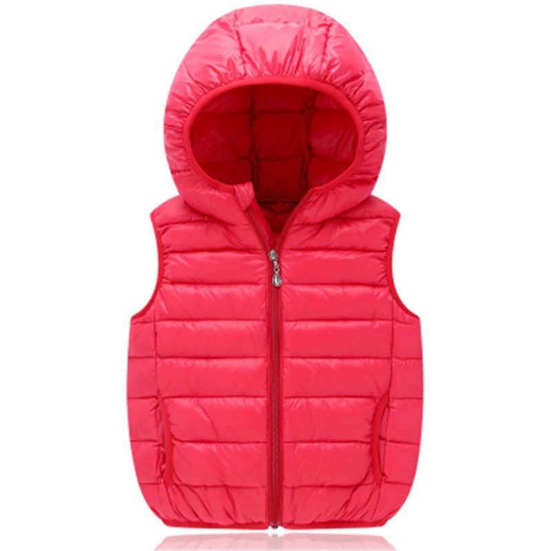 

Autumn Winter Child Waistcoat Girls Boys Down Vest Baby Sleeveless Kids Hooded Jacket Outwear Infant Baby Clothes