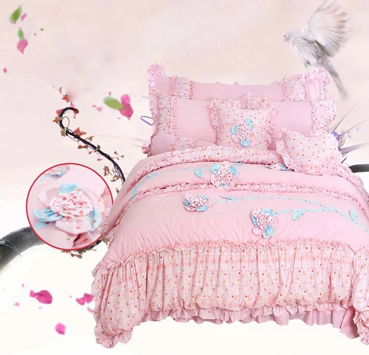 Cotton twill Korean four sets of princess wind spring and summer