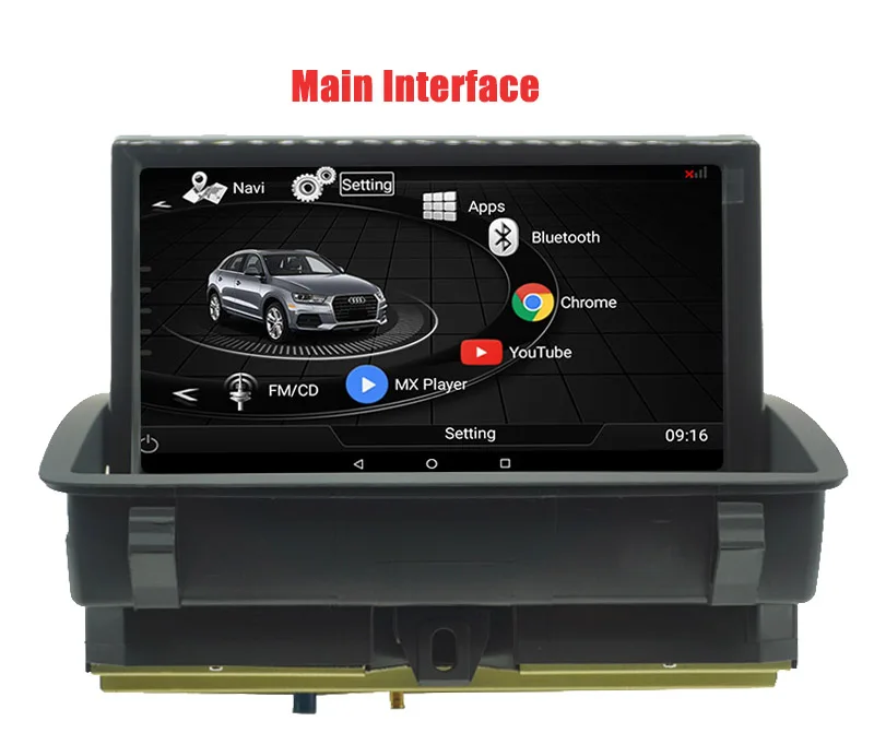 Best Realsun 8 Inch Android 7.0 Audi Q3 3G RAM 32G ROM Octa Core 4G Network 1024*600 HD Car Multimedia Player Radio GPS Navigation 2