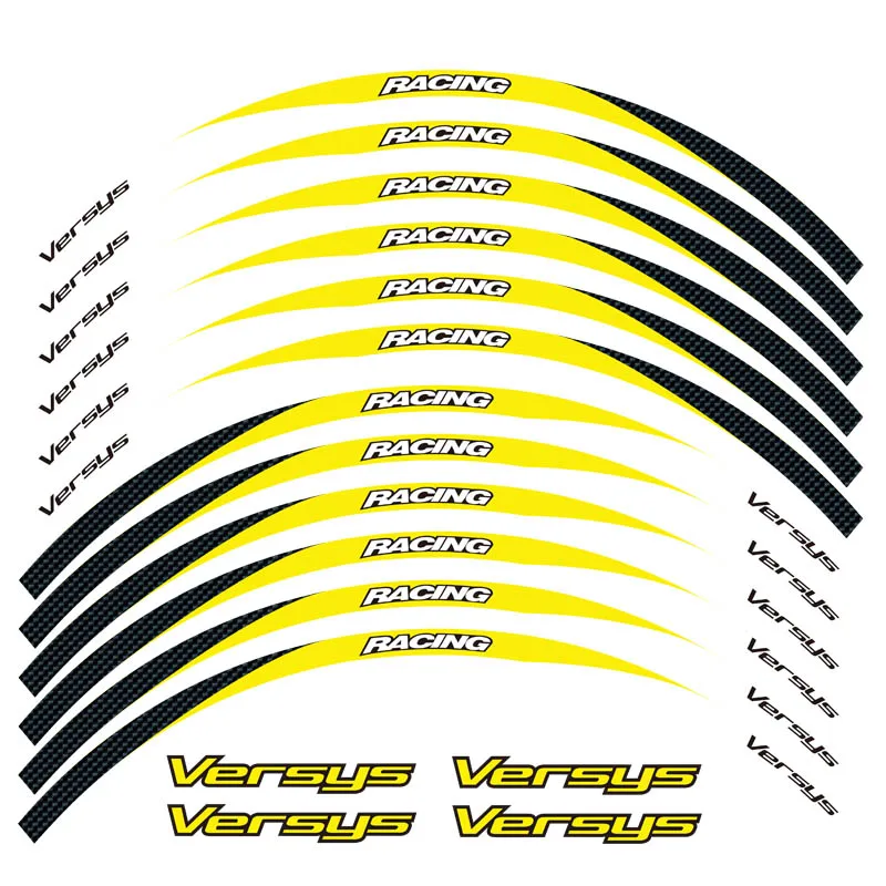 Новая высококачественная 12 шт подходит мотоциклетная наклейка для колес полоса светоотражающий обод для Kawasaki VERSYS