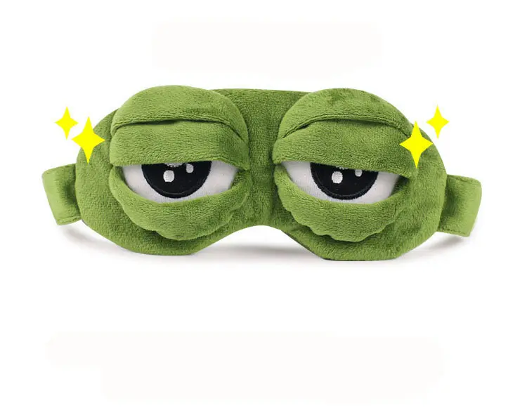 Путешествия сна маска для глаз 3D грустная Лягушка Мягкий тенты крышка Спящая повязка на глаза отдых весело