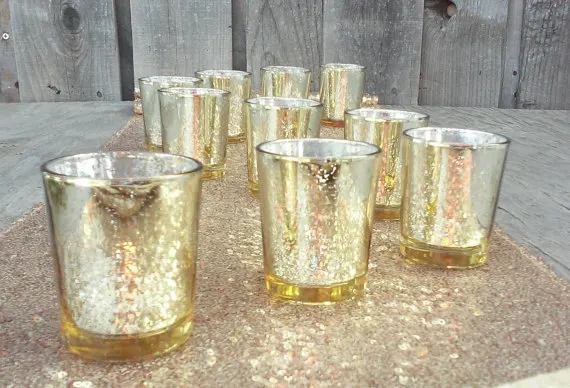 Стеклянное изделие для церемоний набор подсвечников 12 ртутных золотистый Серебристый с розой Золотой стеклянный подсвечник для свадьбы дня рождения - Цвет: gold