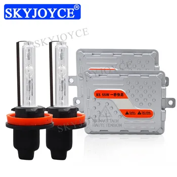 

2020 NEW Car Headlight H7 D2H Cnlight HID Kit AC 55W Fast Bright HID Ballast 45W Original Cnlight H1 H7 H11 D2H HID Bulb Kit