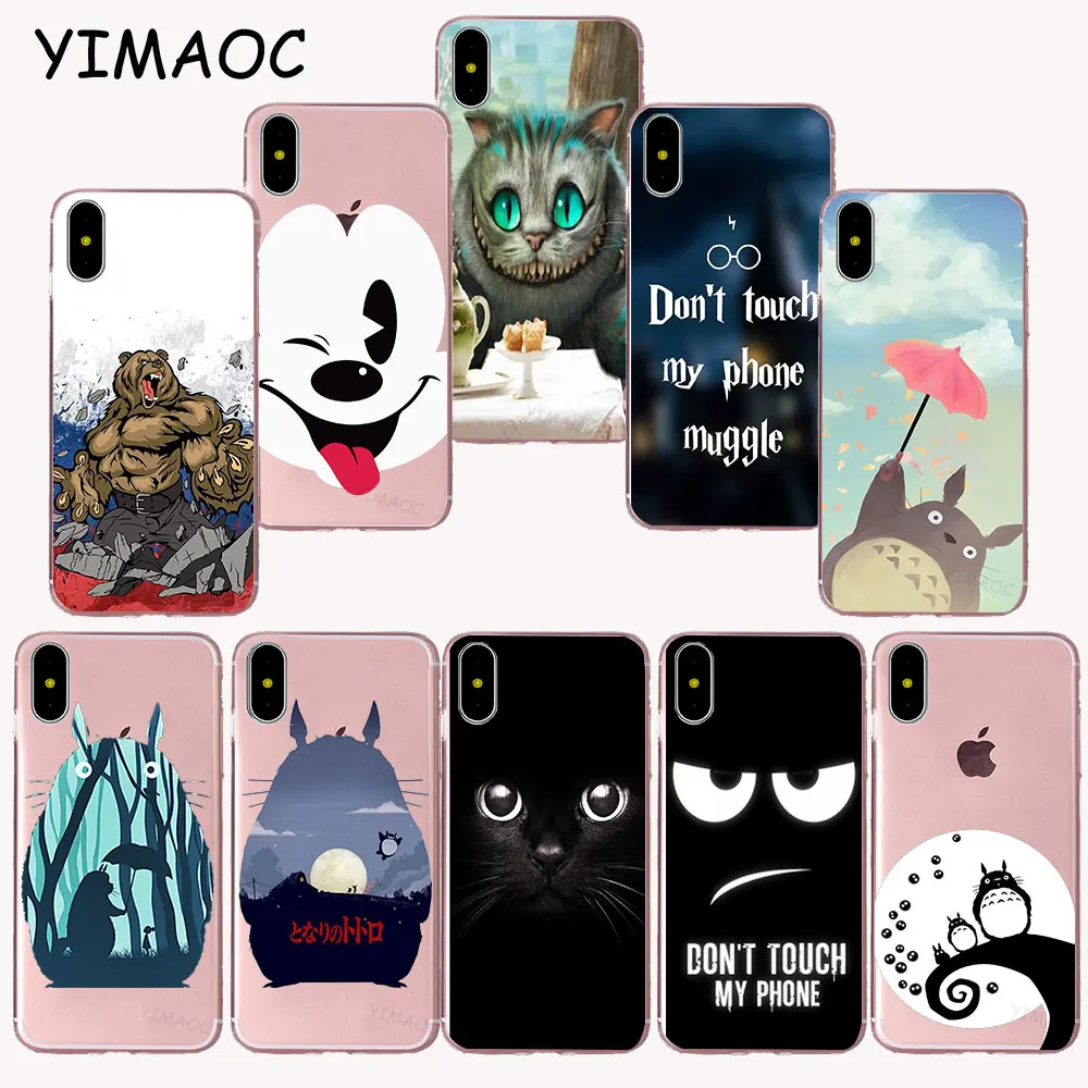 

YIMAOC 94z Cat Totoro cute lovely Soft TPU Silicone Case for iPhone X r s Xr Xs Max 8 7 6S 6 Plus 5 5s SE
