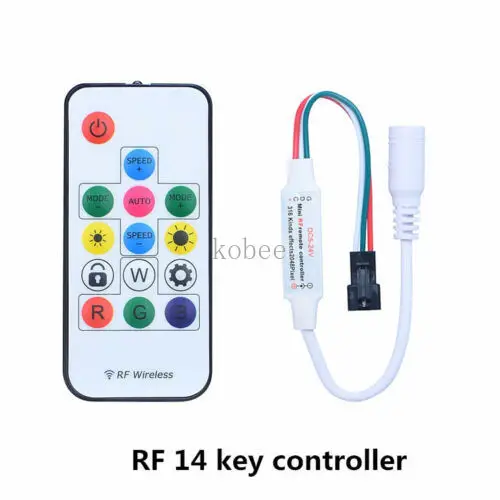 Мини 3key RF 14key 21key мини маленький светодиодный пиксельный светильник контроллер для WS2811 SK6812 WS2812B 6803 1903 с пультом дистанционного управления