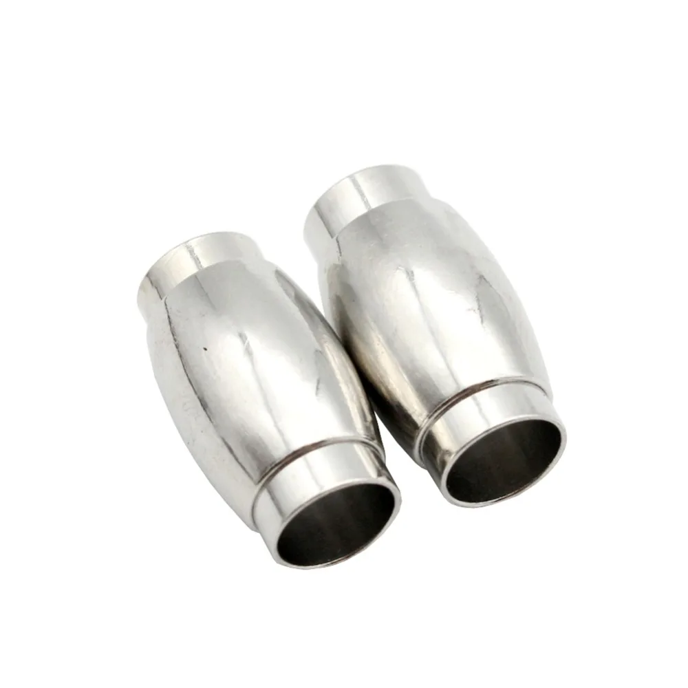 

3 Pieces Silver Plated Magnetic Clasp and Clip for Jewelry Making Leather Cord End