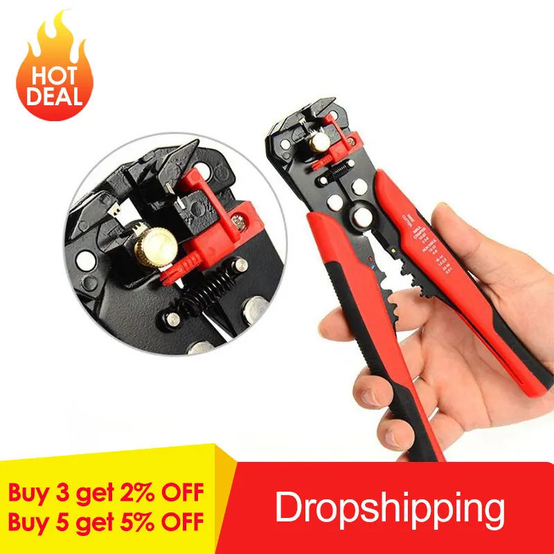 

3 in 1 Automatic Cable Wire Stripper Cutter Crimper Multifunctional Terminal Crimping Stripping Plier Tools
