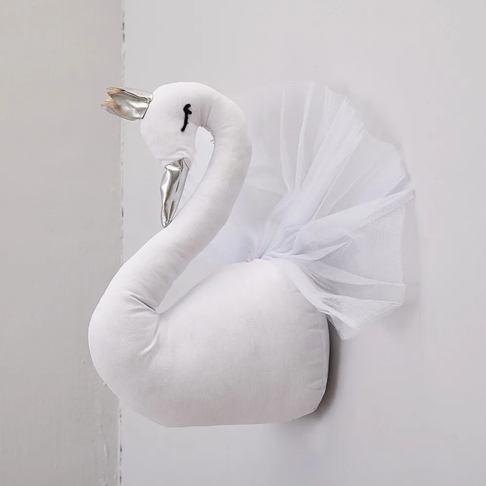 Golden Crown Swan Wall Hanging Decoration Flamingo Doll Swan