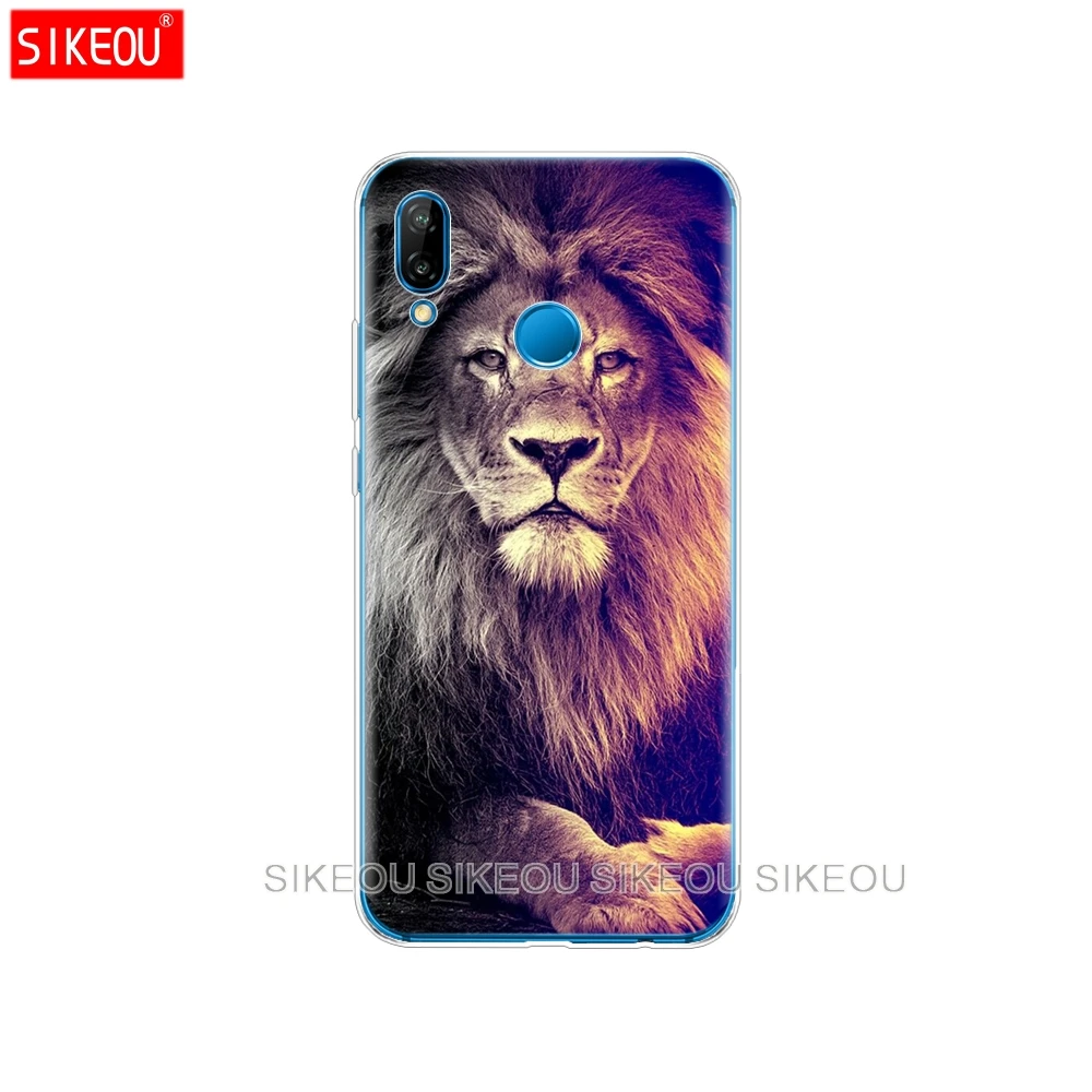 Силиконовый чехол для телефона для 5,8" huawei P20 Lite чехол для P 20 Lite чехол с рисунком задняя крышка Волк тигр, Лев, Леопард медведь - Цвет: 10110