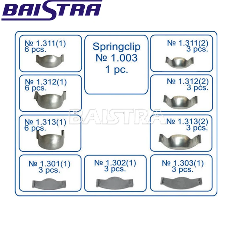1 упаковка Стоматологическое седло Контурные металлические матрицы с пружинным зажимом Топ BM NO. 1,330 Стоматологические Инструменты Стоматологические материалы