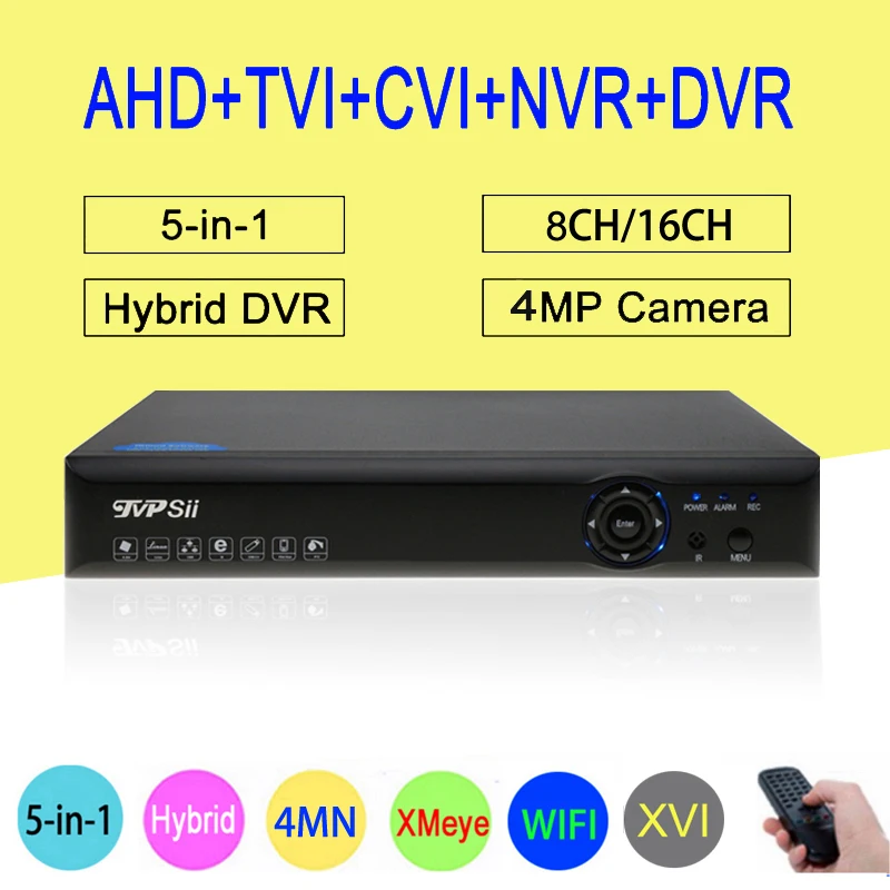 

4MP,1080P,960P,720P, CCTV Camera Blue-Ray XMeye Hi3521A 4MN 16CH/8CH 6 in 1 Hybrid WIFI Hybird Video Recorder DVR FreeShipping