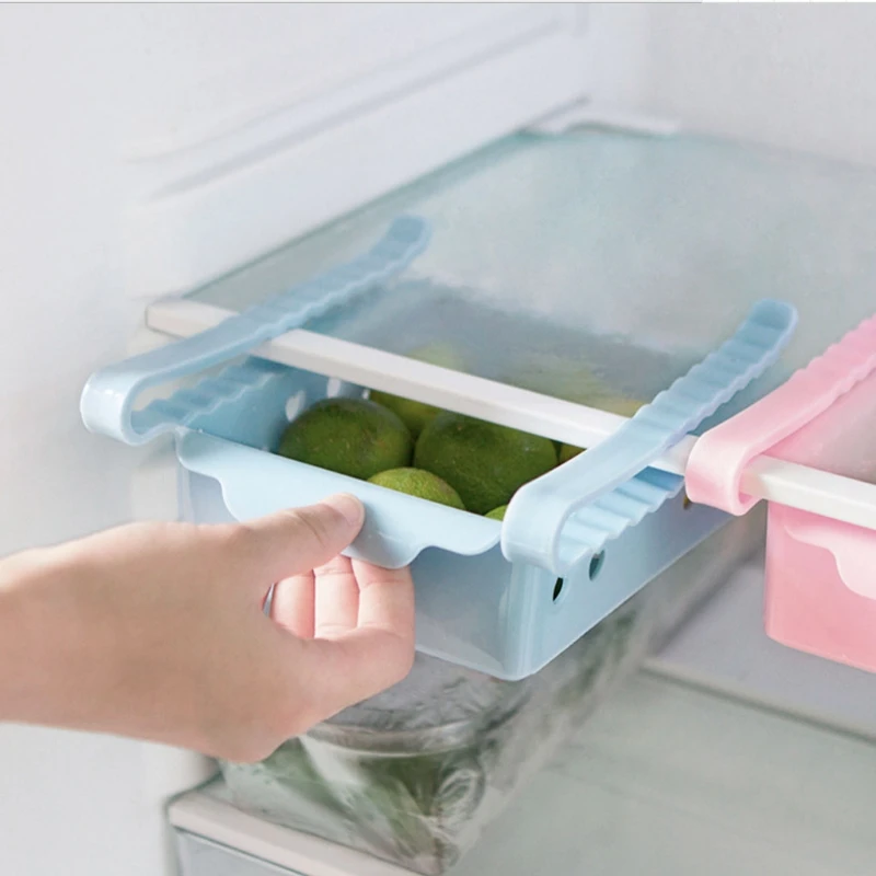 

Slide Fridge Space Saver Freezer Organizer Storage Rack Shelf Holder Kitchen Hot selling