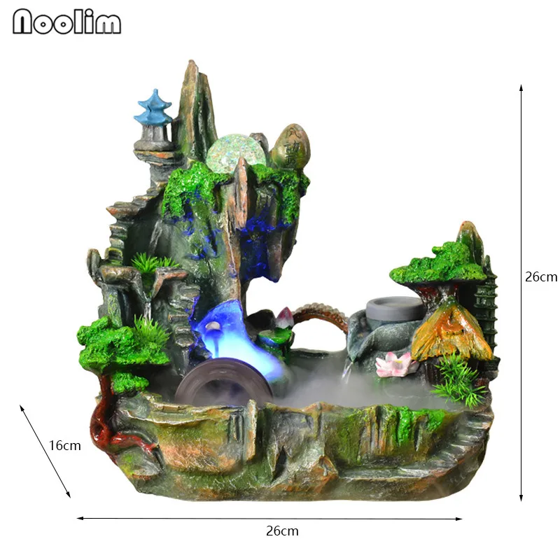 Rockery водный фонтан Lucky водные колеса ремесла бонсай фэн шуй украшения для дома и