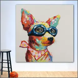 Большой размер печати абстрактная живопись маслом 7 cool dog изделие Wall Art Холст Печатает фотографии для гостиной и спальни без рамки