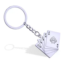 Carro-estilo flush poker rachado chaveiros chaveiros keyrings poker chaveiro presente criativo moda chaveiro chaveiro personalizado(China)