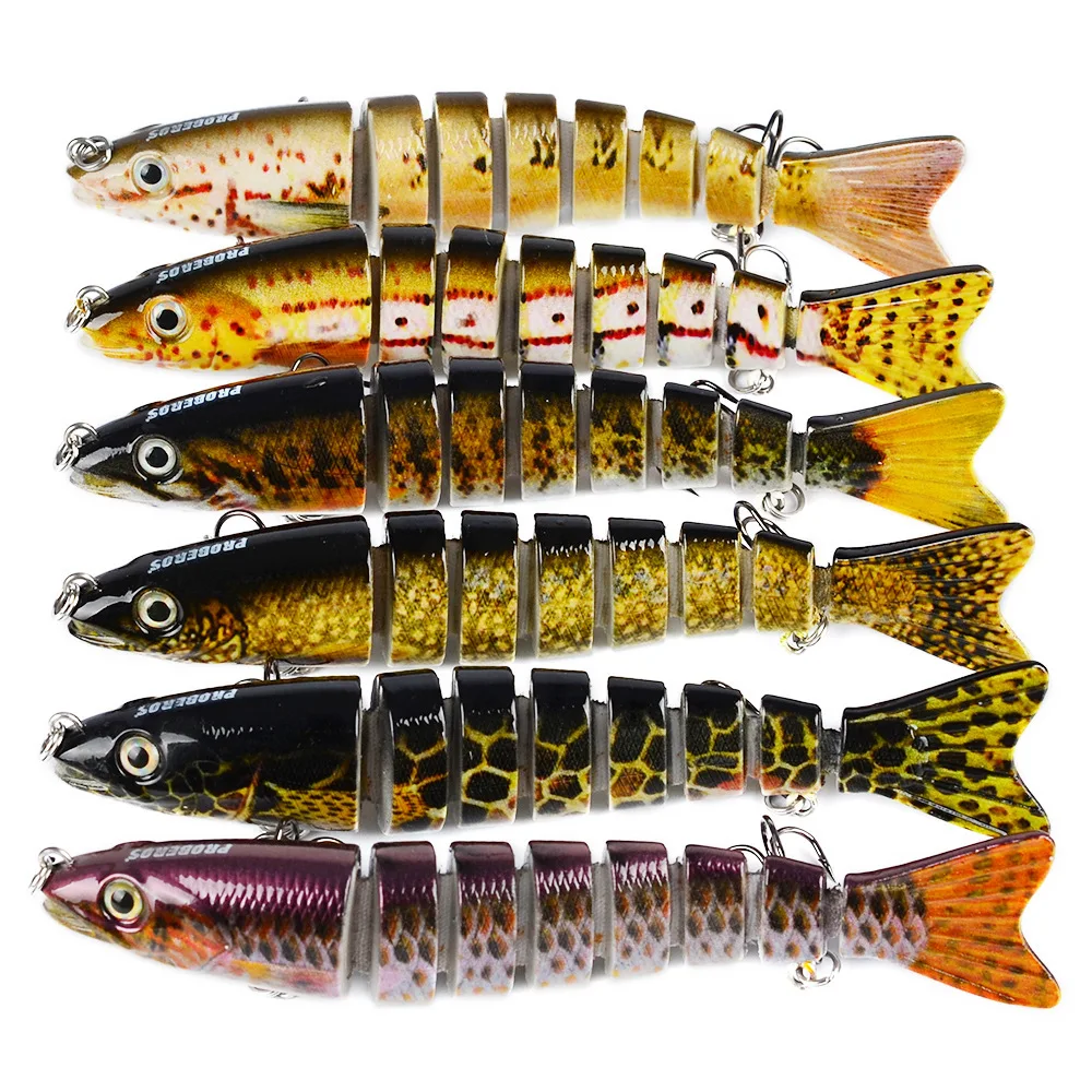  1Pcs Hard Fishing Lure 12cm/19g Professional Multi Jointed Bait Wobblers 8 Segments Crankbait Artif