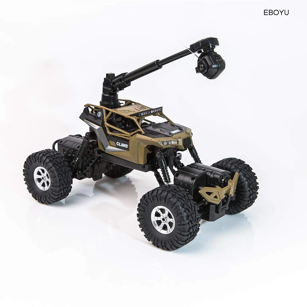 EBOYU CRAZON 1:16 RC Crawler с Wi Fi FPV 480P HD камера 2 4G 4CH 4WD двойной рулевой привод брызговик