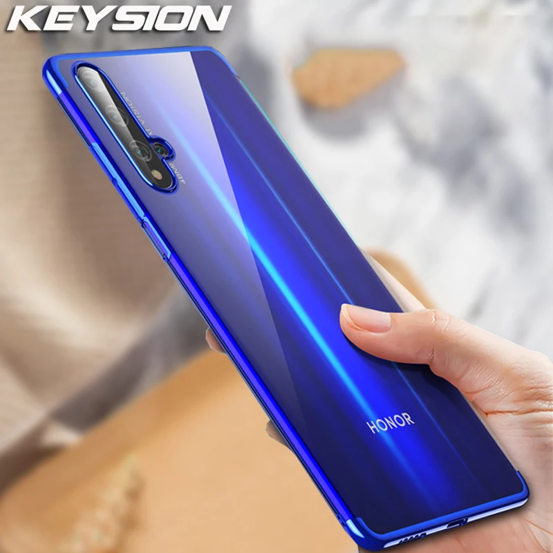 

KEYSION Plating Phone Case For Huawei Honor 20 Pro 20i 20 Lite Honor View V20 Clear Soft TPU Silicone Back Cover for Honor 10i
