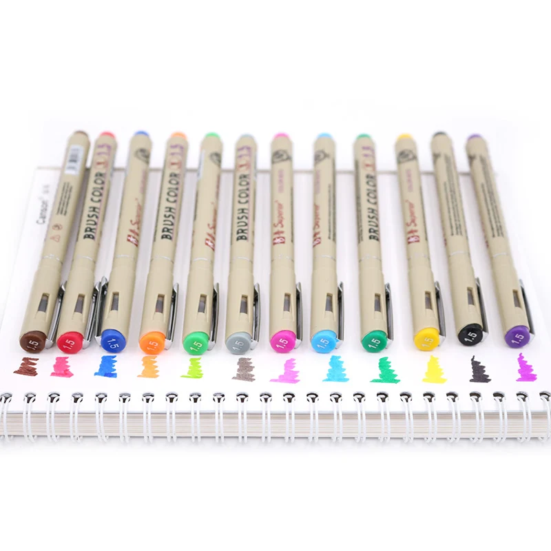 Улучшенная 12 цветов мягкая кисть Ручка для рисования набор кистей художник манга эскизная ручка акварельные маркеры краски маркеры для дизайна товары для рукоделия