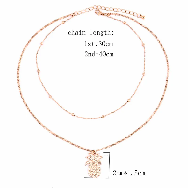 Новый модный многослойный ананас набор с колье fille Femme bijoux gift en gros|collier ananas|bijoux