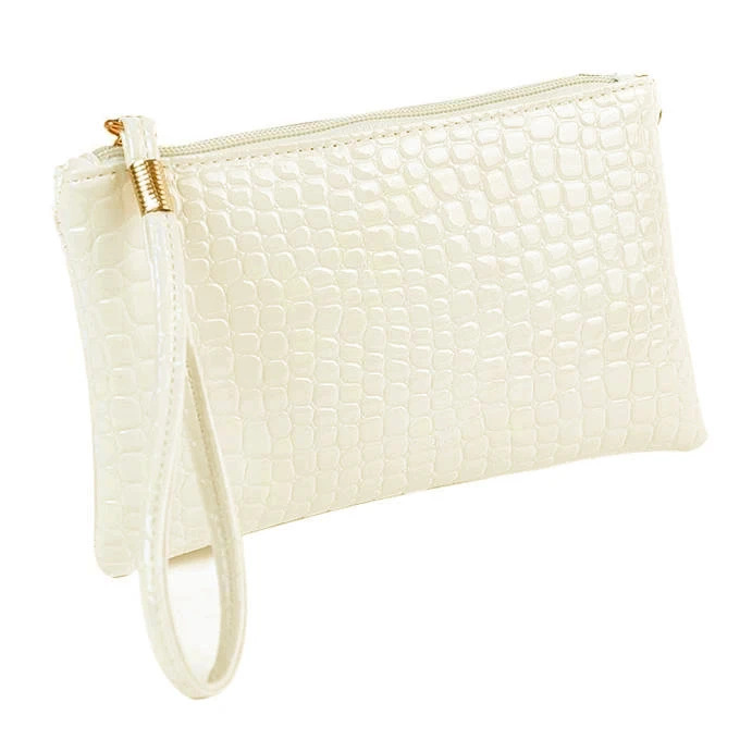 Модный женский кошелек из искусственной кожи крокодила, клатч, сумочка для монет, кошелек из крокодиловой кожи, клатч, супер качество, carteras mujer# YL5 - Цвет: White