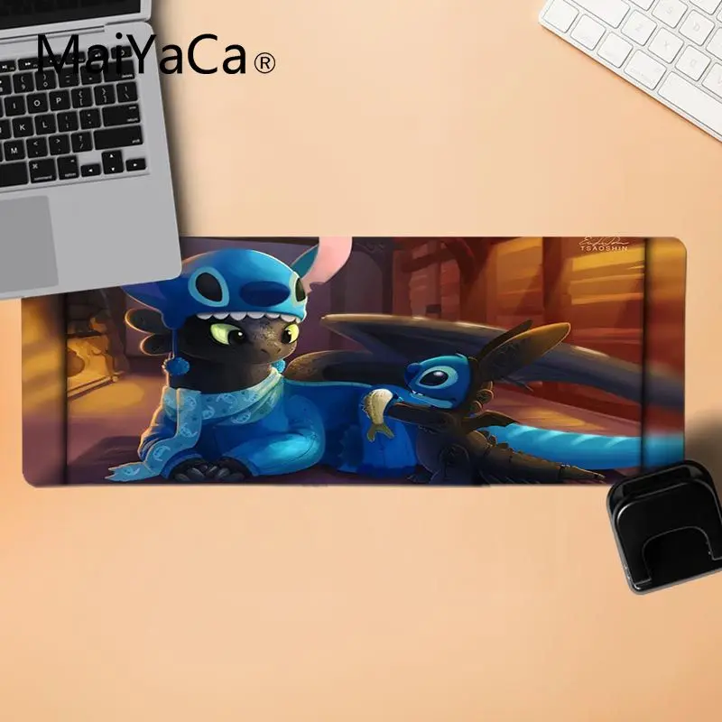MaiYaCa игровой коврик для мыши Забавный мультяшный Ститч DIY дизайн игровой с узором коврик для мыши большой коврик для мыши ПК компьютерный коврик - Цвет: LockEdge 30x80cm
