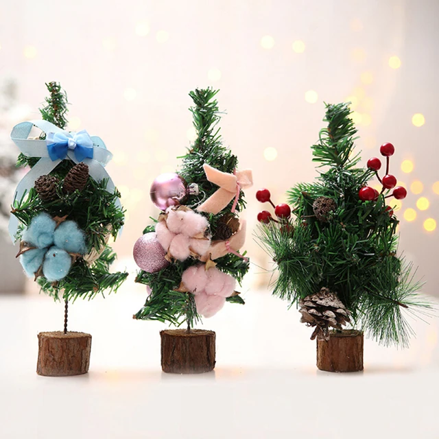 Mini Artificial Trees Christmas Decorations For Home Xmas Party Gift Mini Artificial Trees Christmas Decorations For Home Xmas Party Gift Tree Cotton Cherry Decoration Holiday