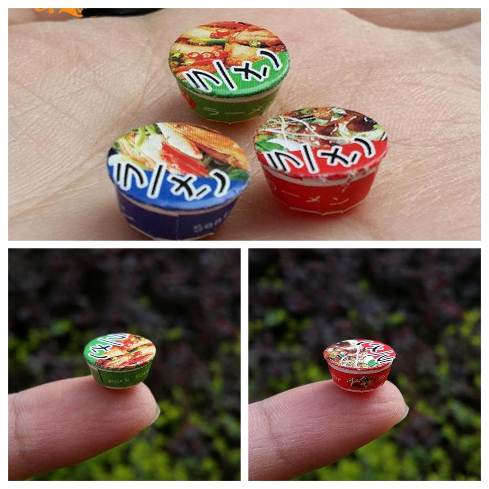 

3PCS/Set Miniature Dollhouse 1:12 Japanese Instant Noodles Miniatural Noodles Model for Blyth Barbis Dolls House Decor