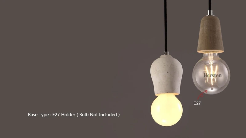 Horsten Vintage Retro Cement Pendant Light American Country Style E27 Cement Pendant Lamp Home Decoration Hanging Light (5)