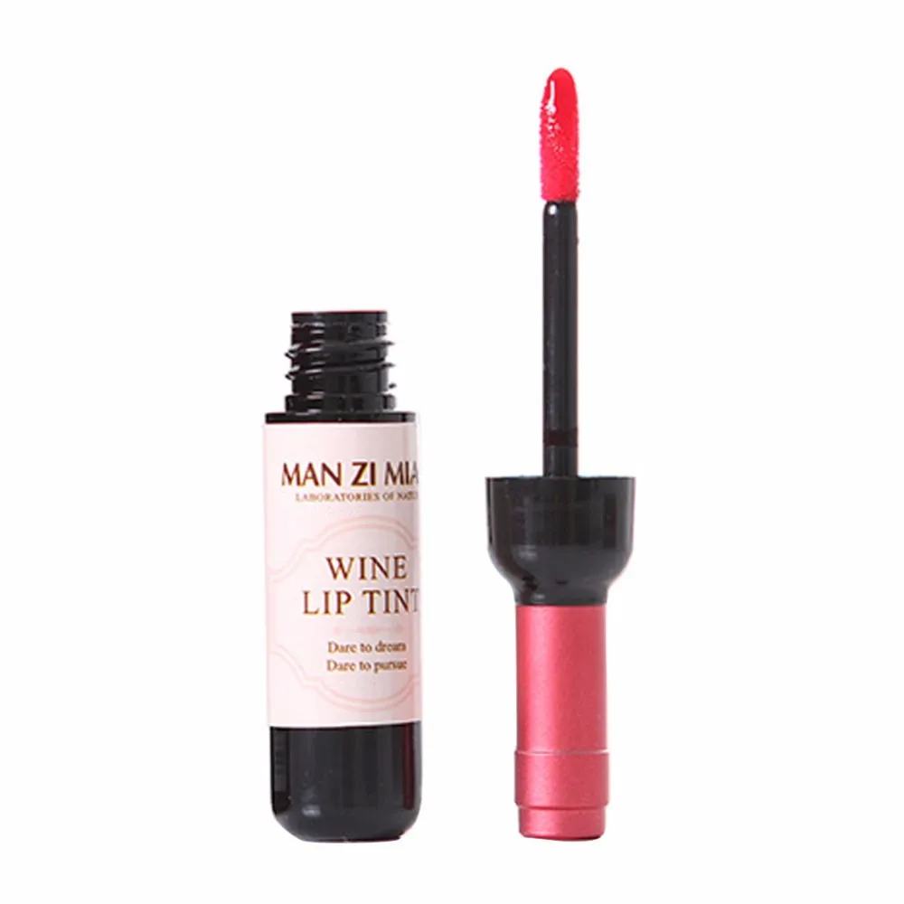 

6 Colors Red Wine Bottle Liquid Lipstick Batom Matte Lip Gloss Lip Kit Maquiagem Rouge A Levre Matte Tint Easy Wear Gloss