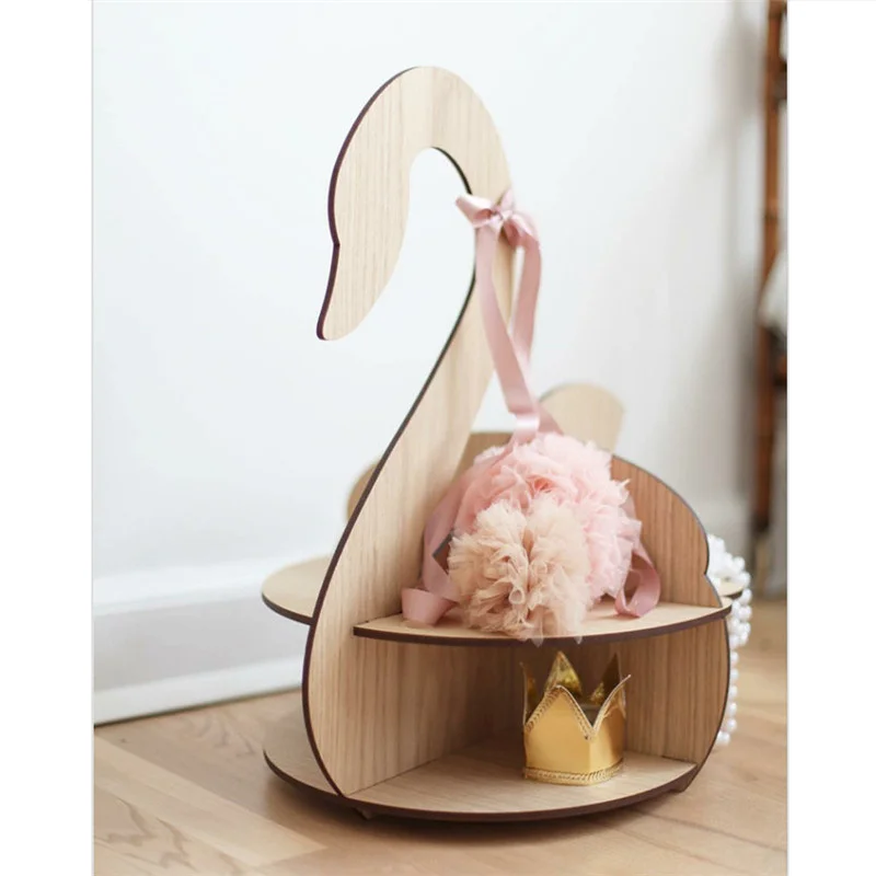 

INS Nordic Wooden Toys for Girls 3D Assembled Swan Model Children's Room Decorations Shelf Home Accessories Juguetes Educativos