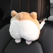 1 шт. универсальный автомобильный подголовник для шеи сиденье милый мягкий забавный корги фигурный плюшевый Подушка автокресла подушка для шеи