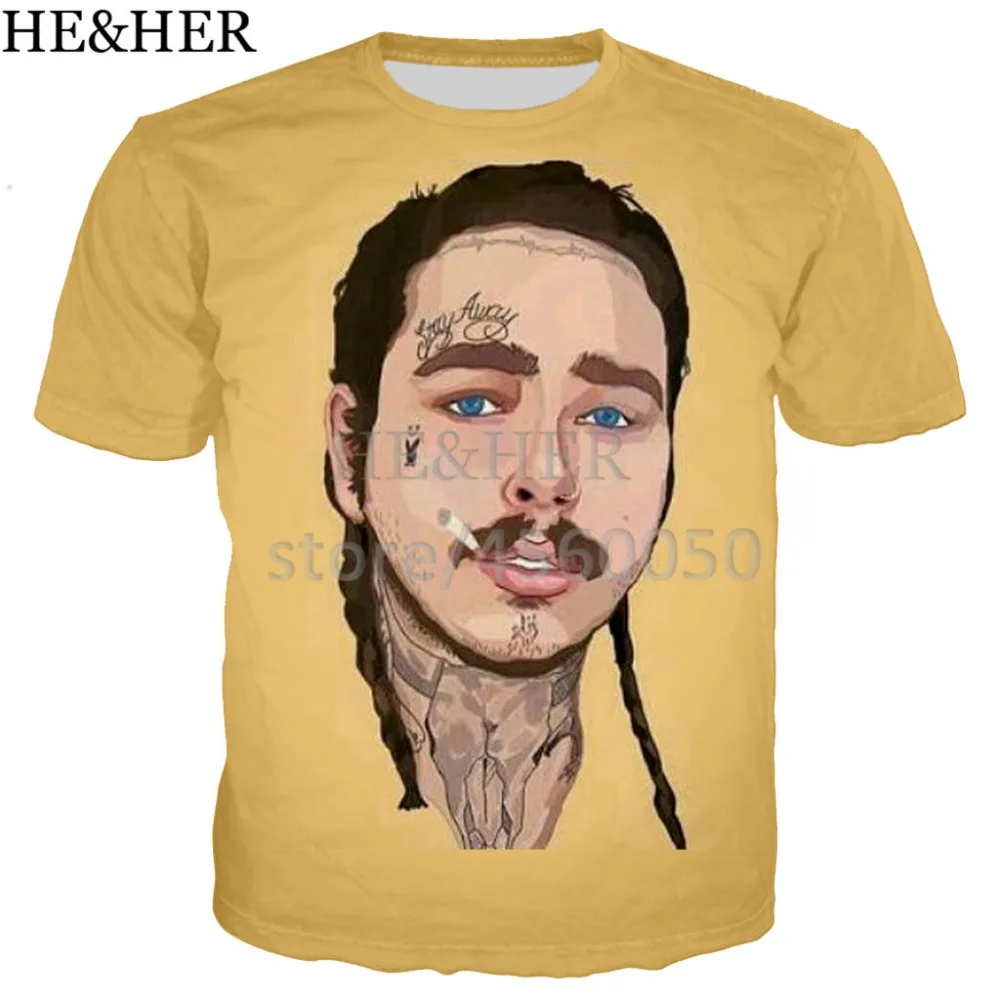 

fashion Post Malone t shirt men/women 3D print t-shirts Harajuku style tshirt streetwear summer tops